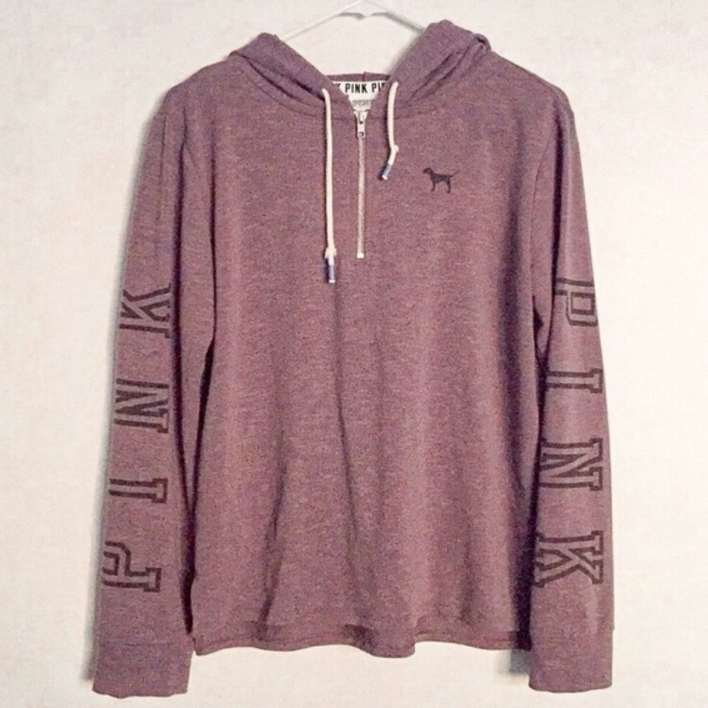 PINK Victoria Secret Purple Quarter Zip Hoodie size XS